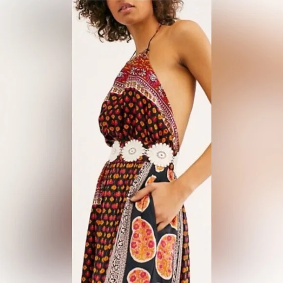 Free People rising sun harem jumpsuit NWOT Sz Sm bin f - Picture 3 of 8